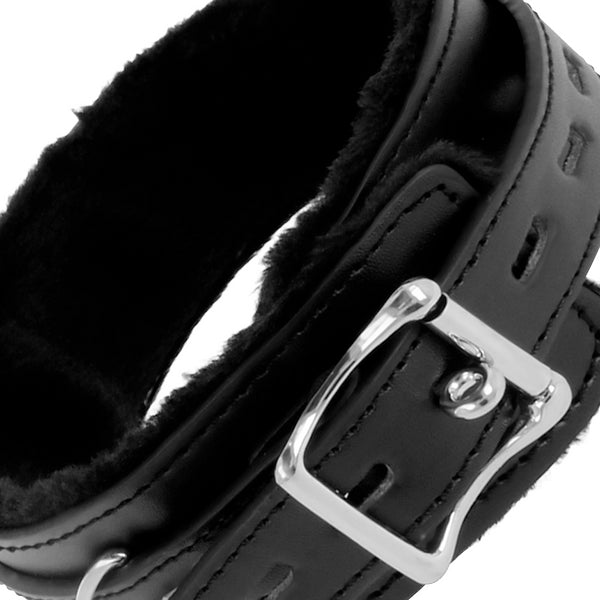 Collare con guinzaglio DARKNESS PADDED METAL LOCKING POSTURE COLLAR