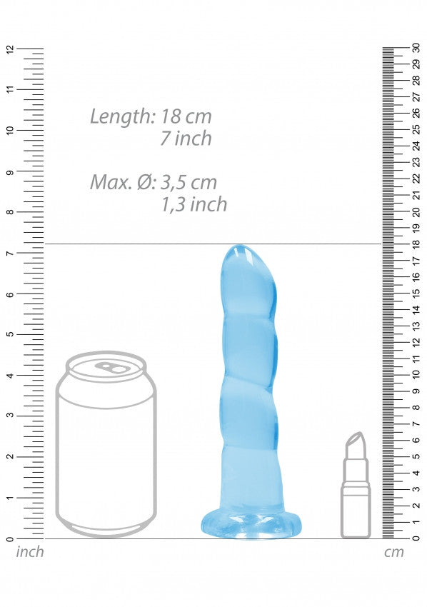 Dildo blu con ventosa Non Realistic Dildo Suction Cup -17 cm