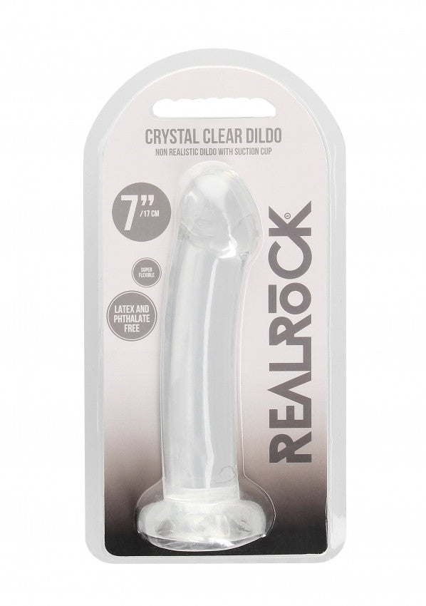 Dildo con ventosa Non Realistic Dildo Suction Cup - Transparent 17 cm