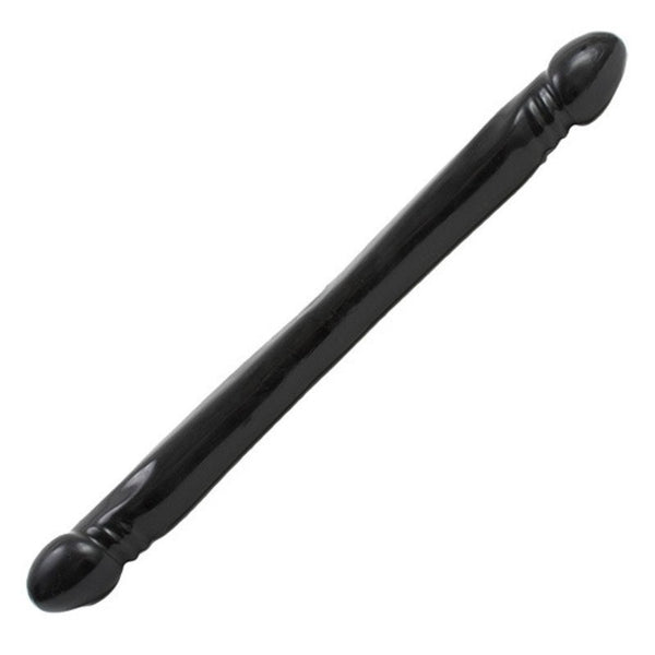 Dildo Doppio fallo header veined 18 black