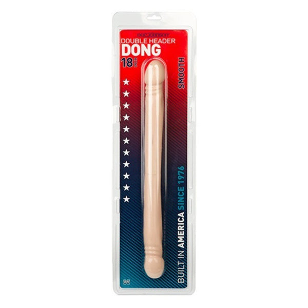 Dildo Doppio fallo header veined 18 white