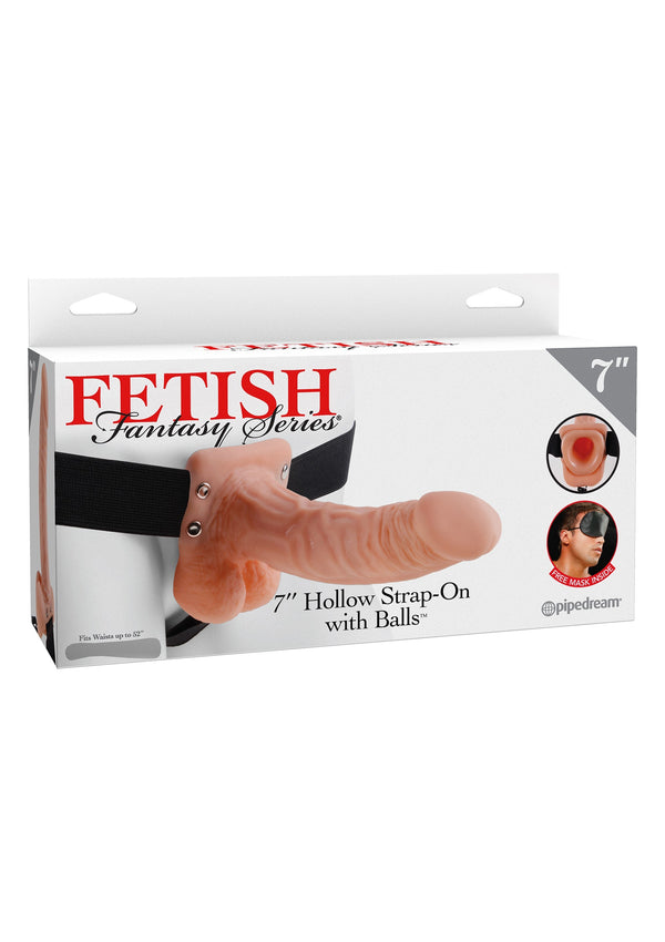 dildo fallo indossabile inch Hollow Strap-On Balls flesh