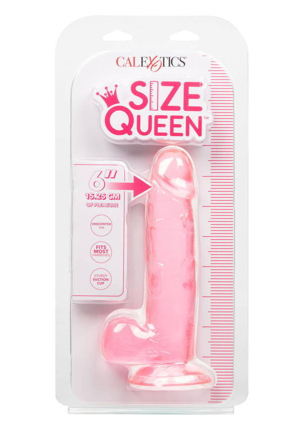 Fallo con ventosa e testicoli dildo realistico Queen Size Dong 6 Inch