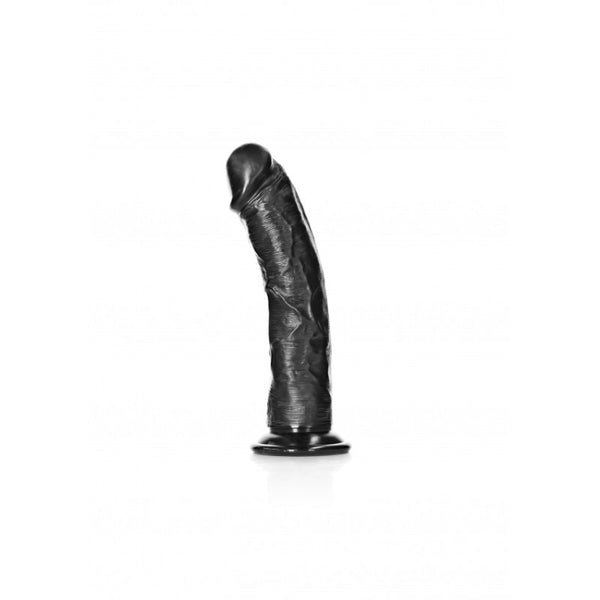 Fallo CURVED REALISTIC DILDO WITH SUCTION CUP - 7''/ 18 CM nero