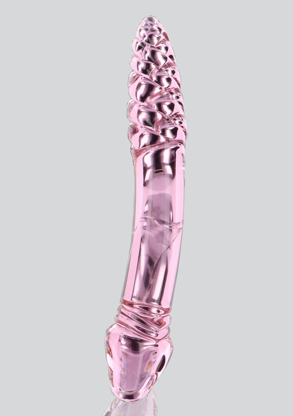 Fallo doppio vaginale anale Rhinestone Scepter in vetro