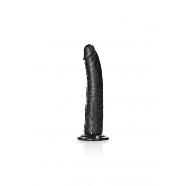 Fallo grande nero slim REALISTIC DILDO without Balls WITH SUCTION CUP - 8''/ 20,5 CM