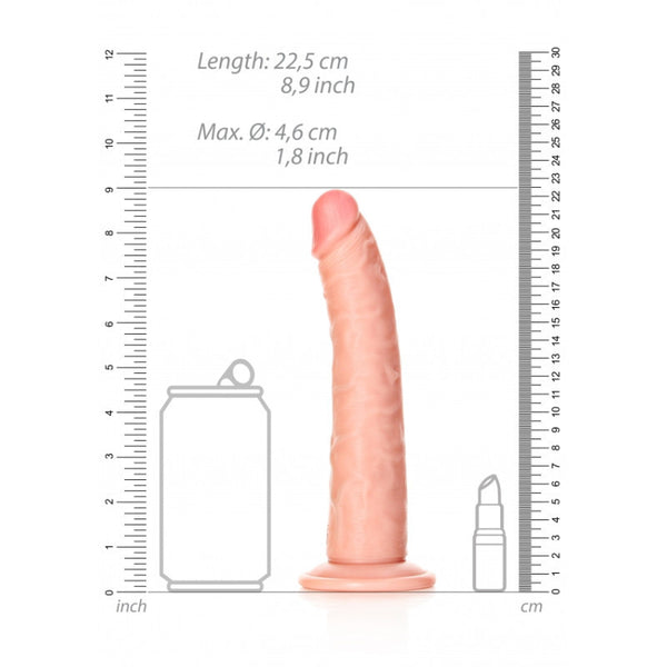 Fallo grande slim REALISTIC DILDO without Balls WITH SUCTION CUP - 8''/ 20,5 CM