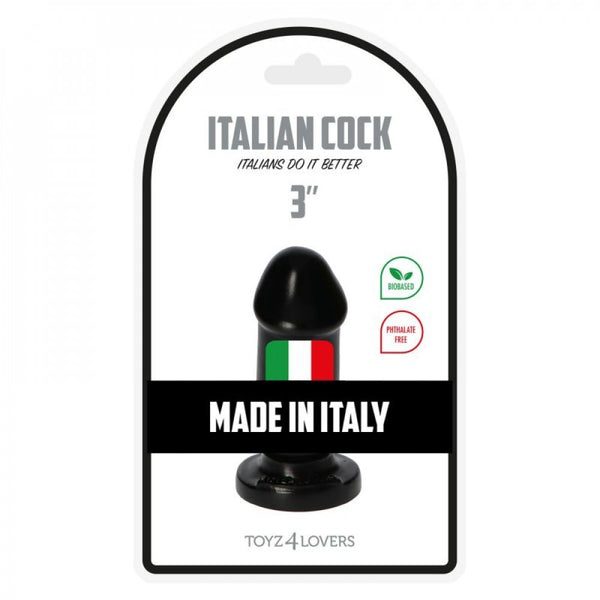 Fallo mini dildo black Italian Cock 3'' Nero