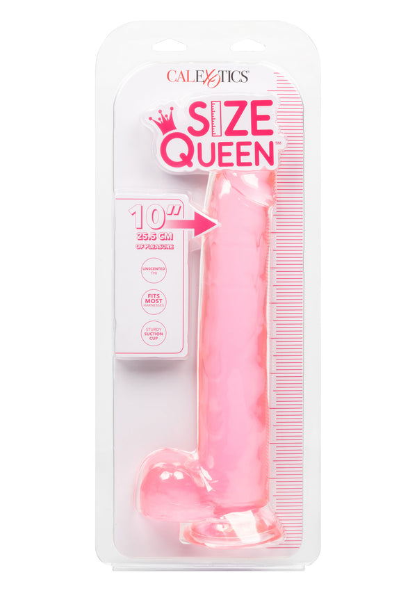 Fallo realistico con ventosa e testicoli Queen Size Dong 10 Inch