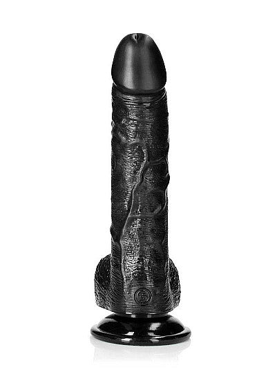 Fallo realistico nero Dildo with Balls and Suction Cup - 8''/ 20,5 cm