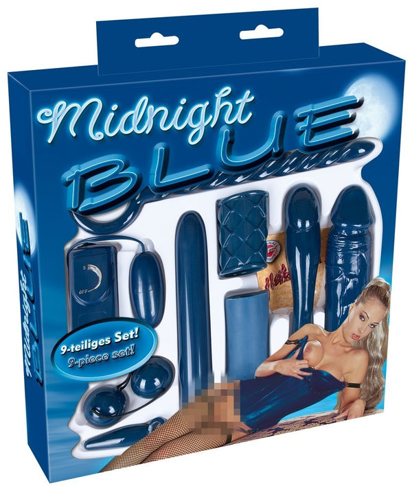 Kit sex toys vibratore fallo realistico vaginale anale masturbatore maschile set Midnight Blue