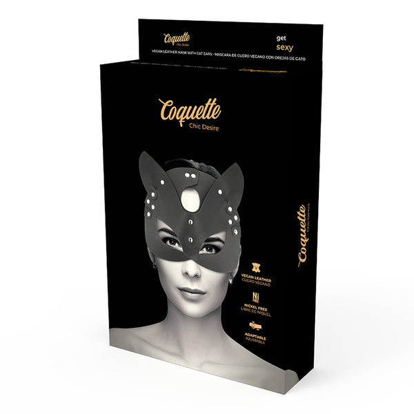 Maschera gatto COQUETTE CHIC DESIRE VEGAN LEATHER MASK WITH CAT EARS