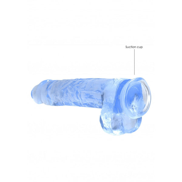 Pene finto blu con ventosa Realistic Dildo with Balls 22 cm