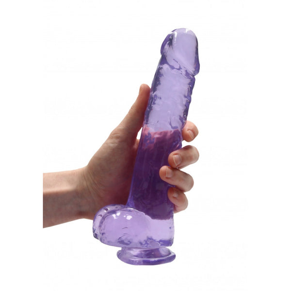 Pene finto viola con ventosa Realistic Dildo with Balls 22 cm