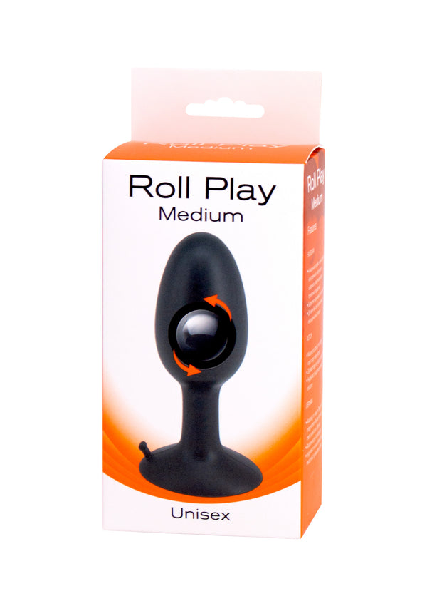 Plug anale in silicone con ventosa Roll Play Medium