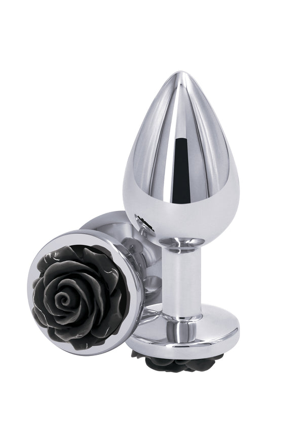 Plug anale Rose Buttplug Black Medium