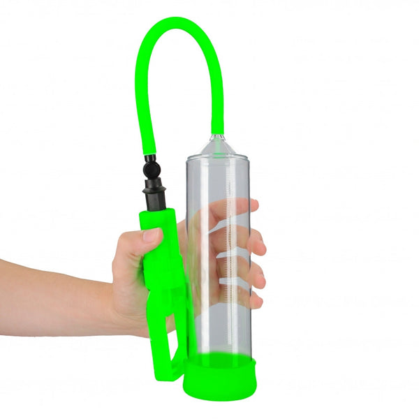 Pompa per pene Comfort Beginner Pump - Glow in the Dark - Neon Green