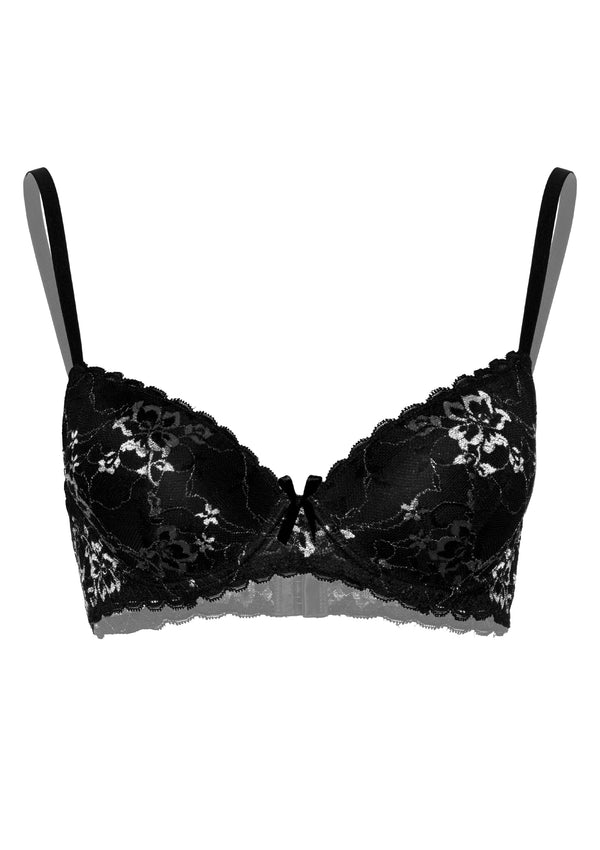 Reggiseno Demi bra with floral lace