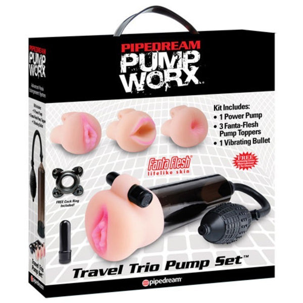 Set sviluppatore masturbazione pene con vibrazione pump worx travel trio pump