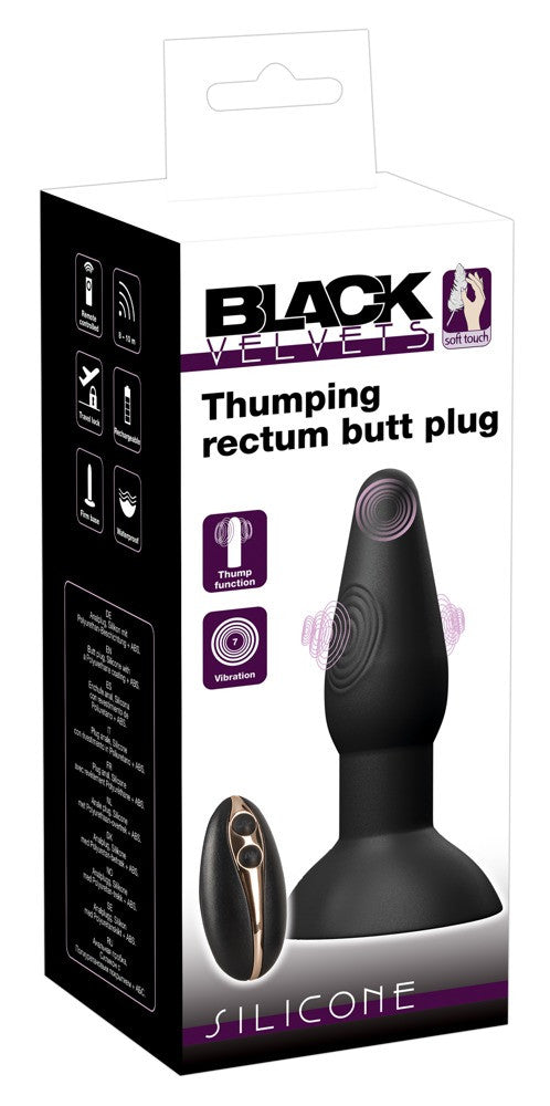 Vibratore anale in silicone anal plug butt vibrante Thumping Rectum Butt Plug