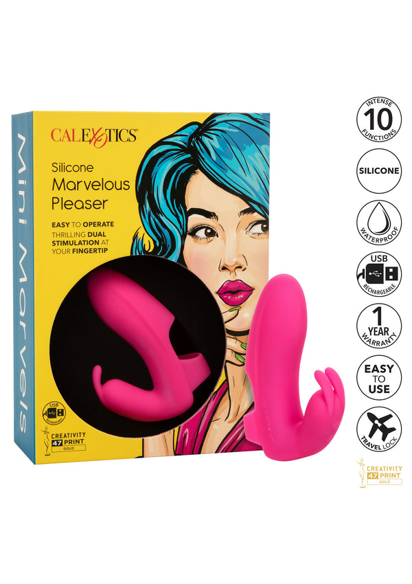 Vibratore rabbit da dito Silicone Marvelous Pleaser