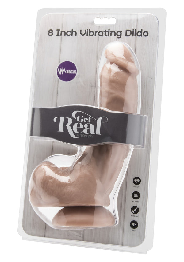 Vibratore realistico get real 8 con testicoli e ventosa