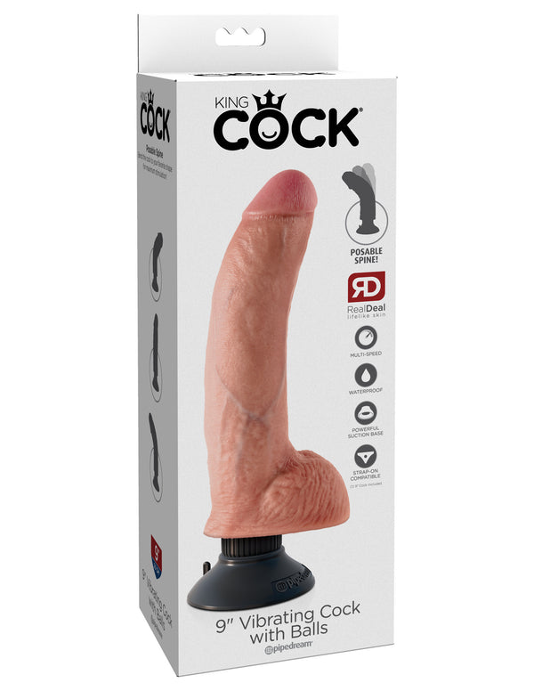 Vibratore realistico vaginale anale King Cock 9 with Balls