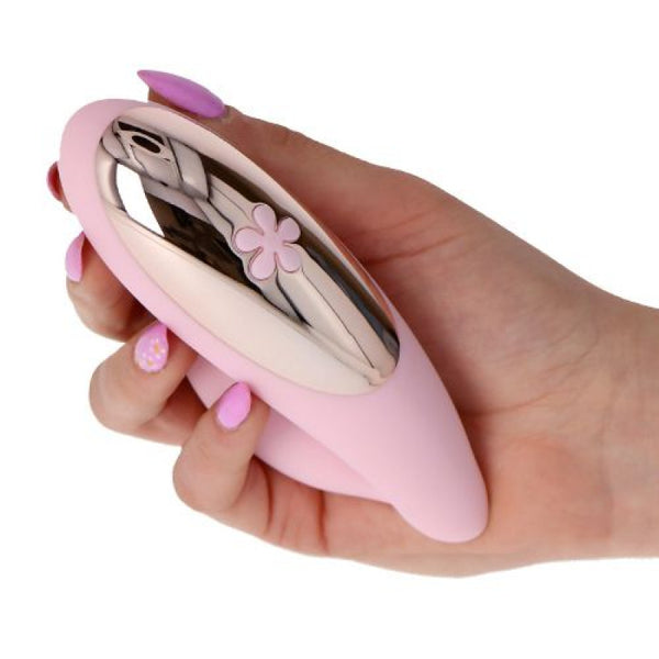 Vibratore vaginale stimolatore clitorideo per donna in silicone rosa sex toy